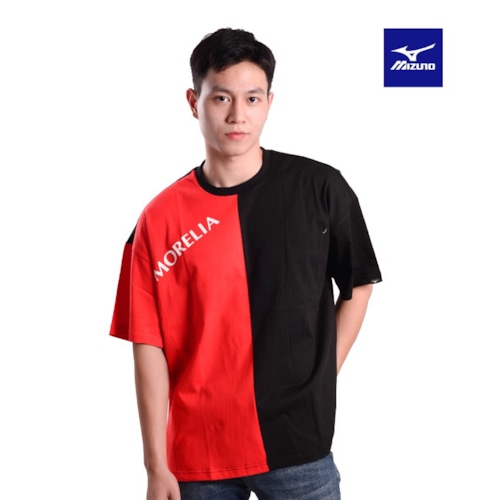 MIZUNO ÁO THỂ THAO T-SHIRT NAM DUO TONE OVERSIZED ĐEN